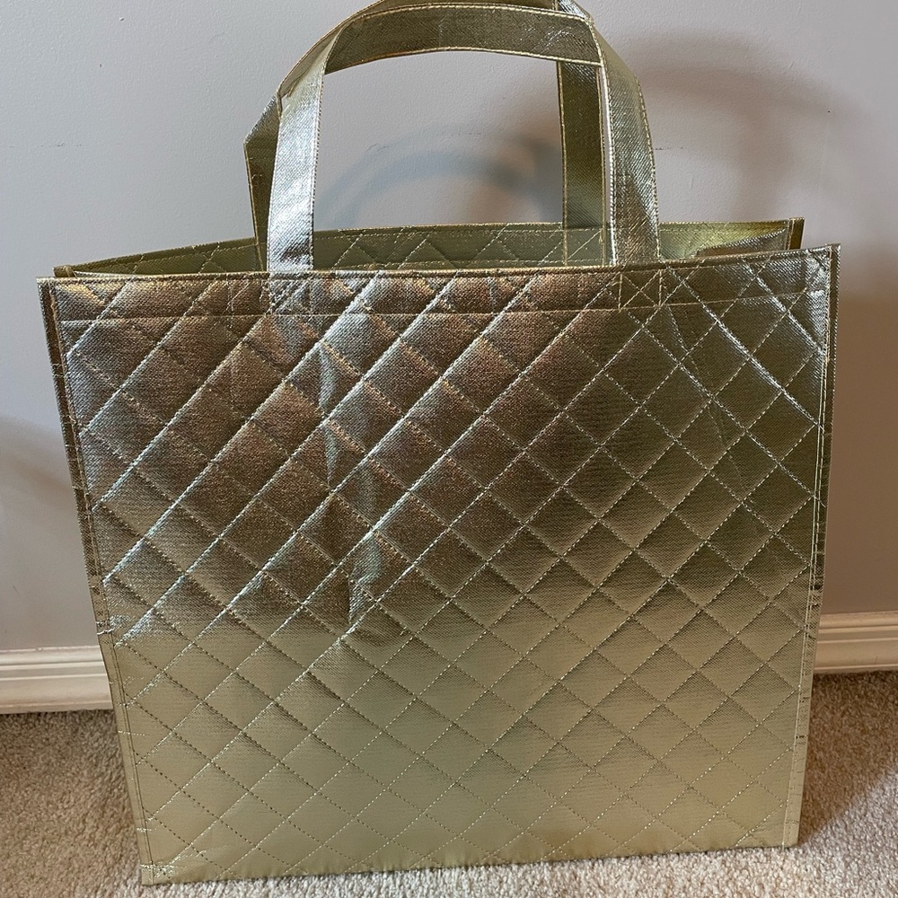 Large Gold Reusable Tote Bag